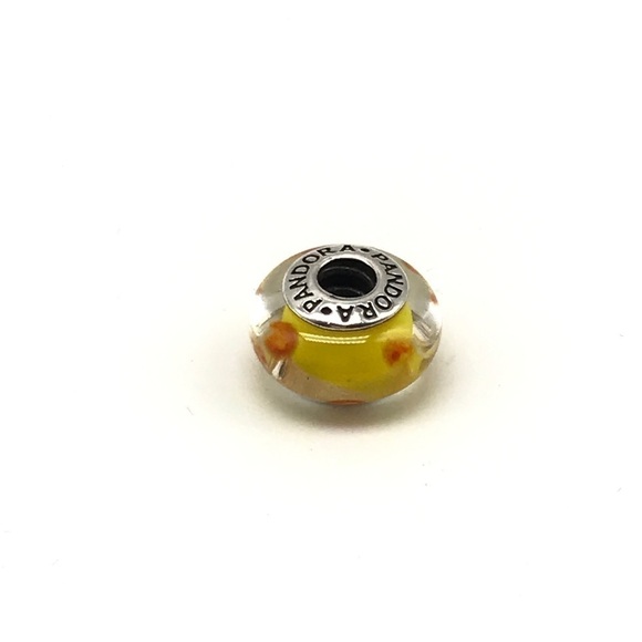 Pandora Yellow Orange Murano Glass Charm - Picture 3 of 5